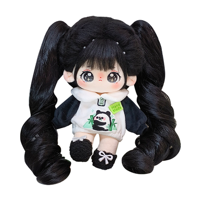 【悠甜】贴贴里棉花娃娃女20cm高温丝黑发自带长发高颜值公仔正版