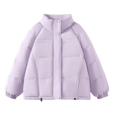 真维斯紫色立领短款羽绒服女冬2026新款小个子巨好看的外套上衣w