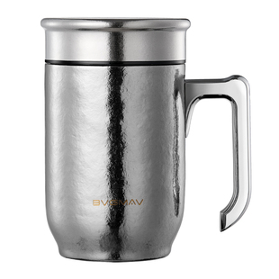 英国宝威玛纯钛办公保温杯男士茶水分离泡茶杯高档商务送礼焖茶杯