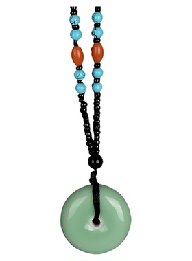 复古青瓷项链百搭手工挂饰