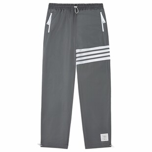 [12期免息]THOM BROWNE 男士经典四条纹网眼轻薄运动裤长裤