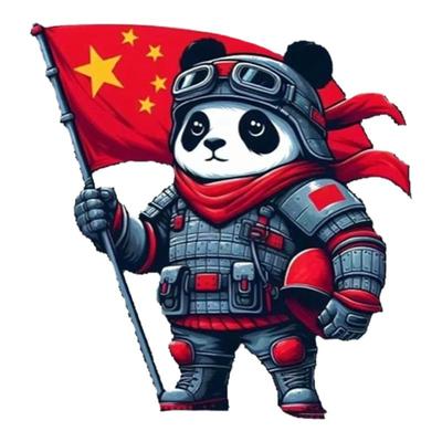 熊猫爱国车贴防水贴纸汽