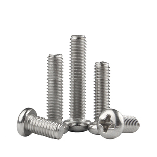 PM螺丝圆头十字槽m2 m3盘头微型精密镀锌小锣丝螺母机牙加长螺钉