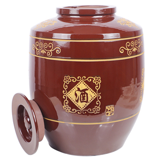 土陶酒坛子30/50/100/200/300/500斤家用密封窖藏白酒酒缸红釉陶