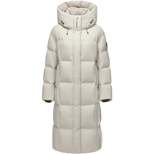 坦博尔25冬季新款云朵泡芙羽绒服女长款过膝连帽加厚面包服外套BY