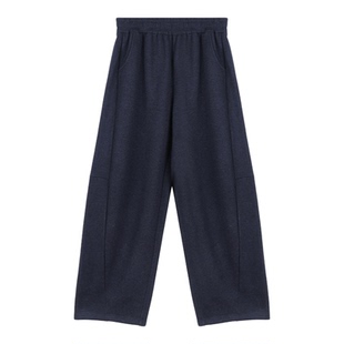 阿汤哥TANG澳洲80支丝光羊毛松紧休闲长裤2025秋冬季新款男直筒裤