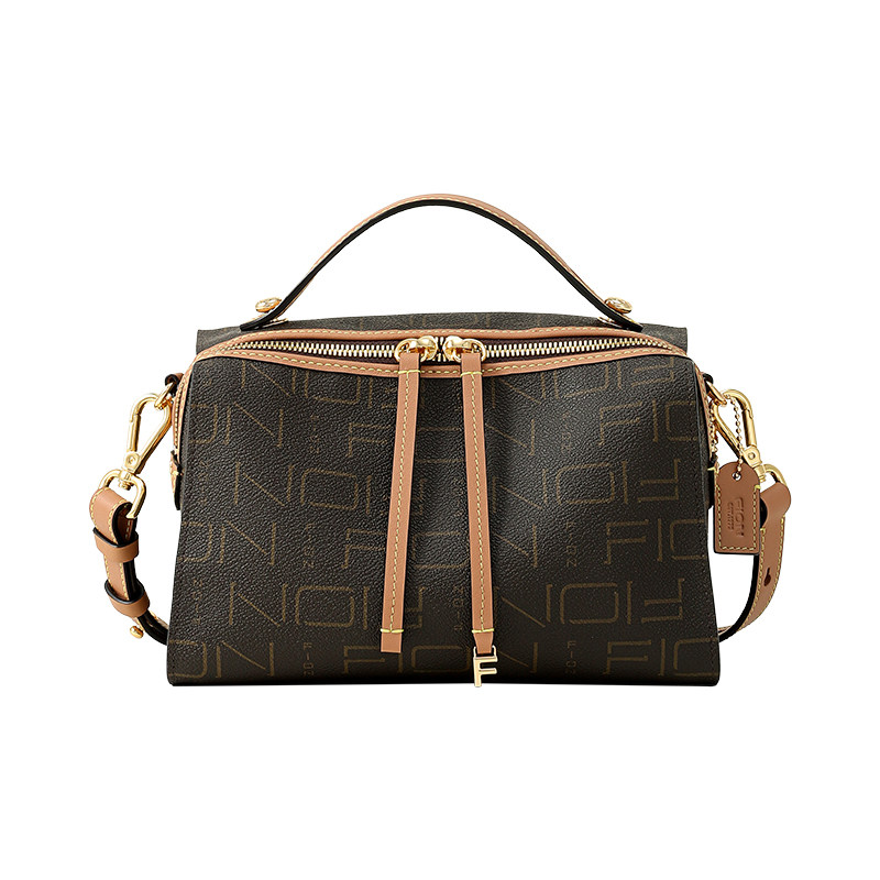 【新年礼物】Fion/菲安妮女包老花吐司包新款手提单肩斜挎枕头包