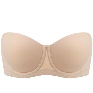 糖粒蹦迪无肩带内衣女防滑聚拢抹胸婚纱无痕大胸防下垂大码文胸罩