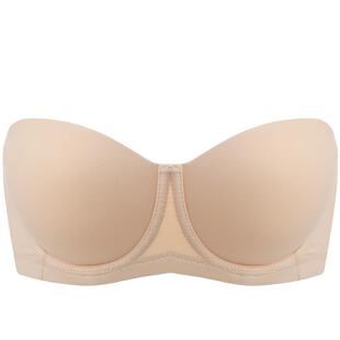 糖粒蹦迪无肩带内衣女防滑聚拢抹胸婚纱无痕大胸防下垂大码文胸罩