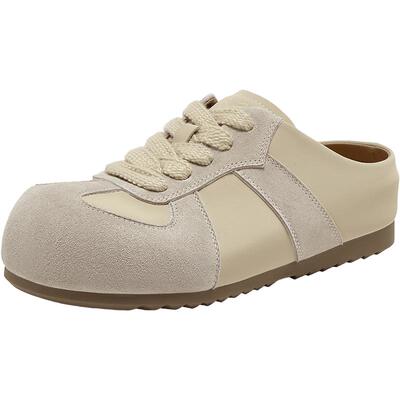 百思图2025夏季新款大头德训鞋拖鞋包头拖厚底外穿女拖鞋D3078BH5