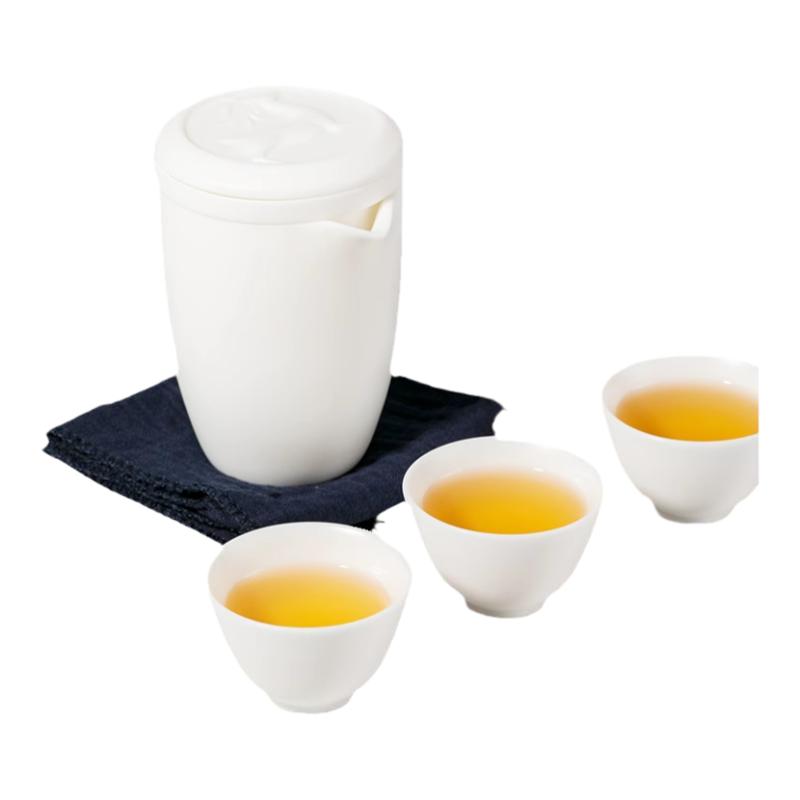 德化羊脂玉瓷户外旅行功夫茶具