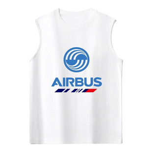 空中客车空客服装航空飞机AIRBUS飞行员无袖T恤衫男士纯棉背心夏