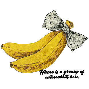 白墨烫画贴趣味蝴蝶结香蕉字母帆布包衣服热转印图案胶印贴印花贴