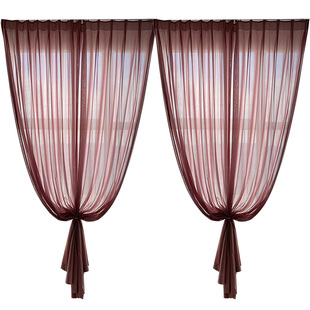 莫兰迪灰粉色古风厚重烟粉色粉紫色窗纱女孩房卧室脏粉色纱帘窗帘