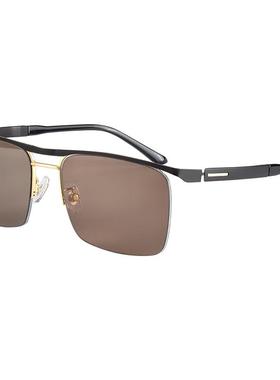 真水晶石眼镜送检测卡半框时尚款