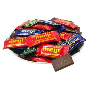 meiji明治巧克力排块特纯黑牛奶巧克力500g排块婚庆喜糖果零食
