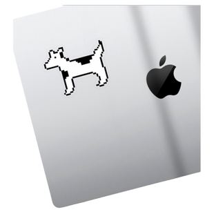 SkinAT 谷歌像素恐龙贴纸 苹果经创意标贴纸 油漆桶图标贴纸 8bit贴纸 Mac贴纸 苹果果粉贴纸 极客贴纸