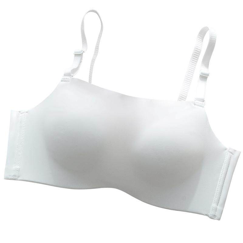 乳胶内衣女小胸聚拢无痕无钢圈薄款夏季裹抹胸式防走光白色文胸罩