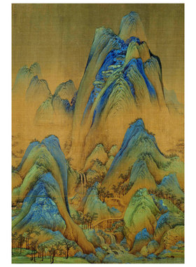 宋王希孟千里江山图古画卷轴