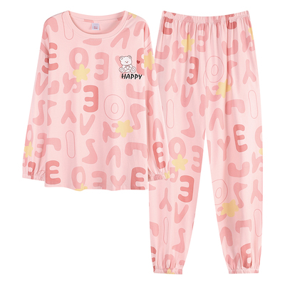 100%纯棉长袖加厚睡衣女秋冬季