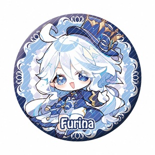 原神同人枫丹芙宁娜林尼琳妮特吧唧徽章逆向闪卡滴胶挂件游戏周边