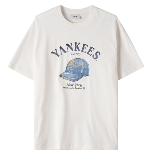 MLB专柜男女短袖26夏新款洋基队NY涂鸦运动时尚凉感潮流T恤TSN026