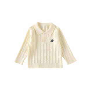 贝肽斯儿童毛衣2026春秋针织衫宝宝保暖长袖百搭女童男童毛线衣S