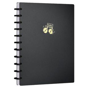 A4蘑菇扣活页改谱册不反光曲谱夹乐谱夹加厚文件夹钢琴谱夹子可修改吉他架子鼓大合唱歌谱夹多页透明册