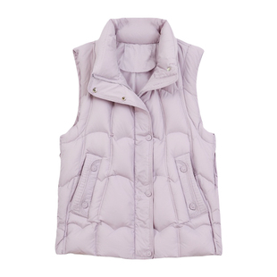 采多宝大码女装胖mm2025冬季新款轻薄羽绒背心马甲EDY5917