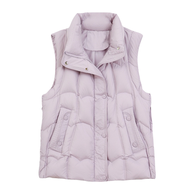 采多宝大码女装胖mm2025冬季新款轻薄羽绒背心马甲EDY5917