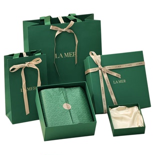 LA MER海蓝之谜礼盒包装礼盒空盒纸袋精粹水礼品袋手提袋唇蜜空盒