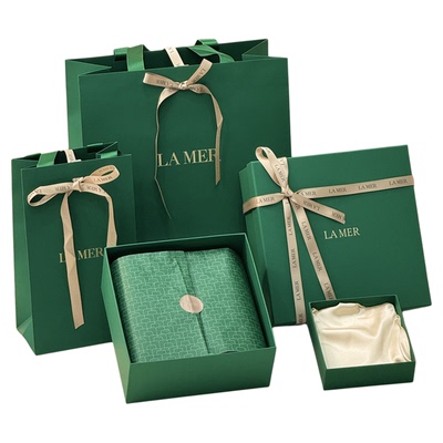 LA MER海蓝之谜礼盒包装礼盒空盒纸袋精粹水礼品袋手提袋唇蜜空盒