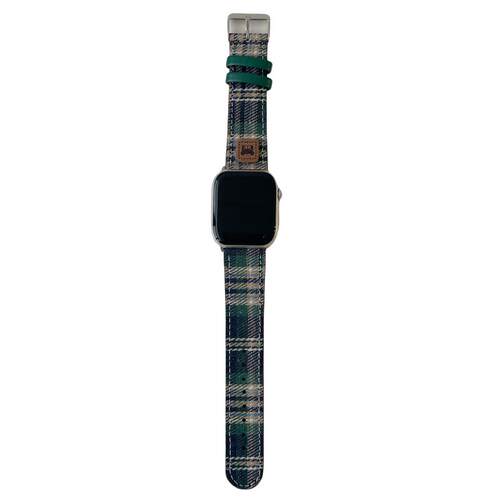 适用iwatch11表带苹果S9手表applewatch8英伦毛呢拼色格子S7女S6新款S5腕带4透气SE布质小众S11创意ultra23男