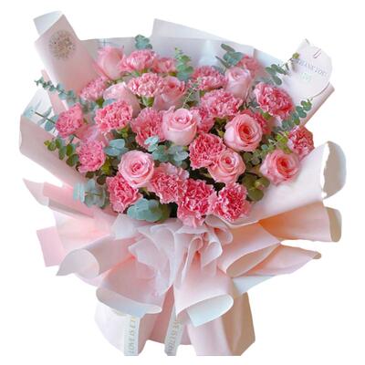 全国康乃馨百合花束同城配送上门