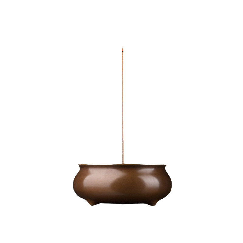 铜师傅 全铜香炉 《三足扁圆炉》 家居工艺品 装饰品