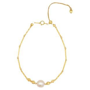 MISS HELEN菠萝珠珍珠手链女天然珍珠轻奢气质手饰叠戴S925银手镯