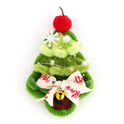 圣诞节冰箱贴胸针扭扭棒手工