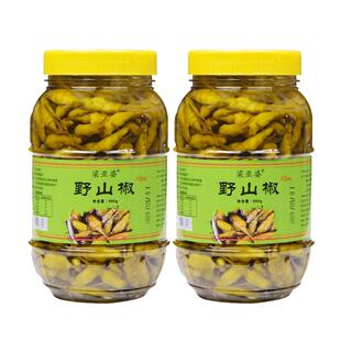 梁亚婆野山椒泡椒酸辣泡椒酸菜烤鱼佐料小米辣下饭大瓶装500/900