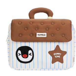 VANWALK Pingu小众设计企鹅双肩包女生ins休闲痛15.6寸手提电脑包