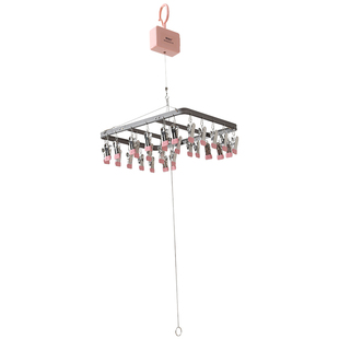 阳台铝合金可升降式多夹子晾袜架多功能宿舍公寓袜子内衣内裤衣架