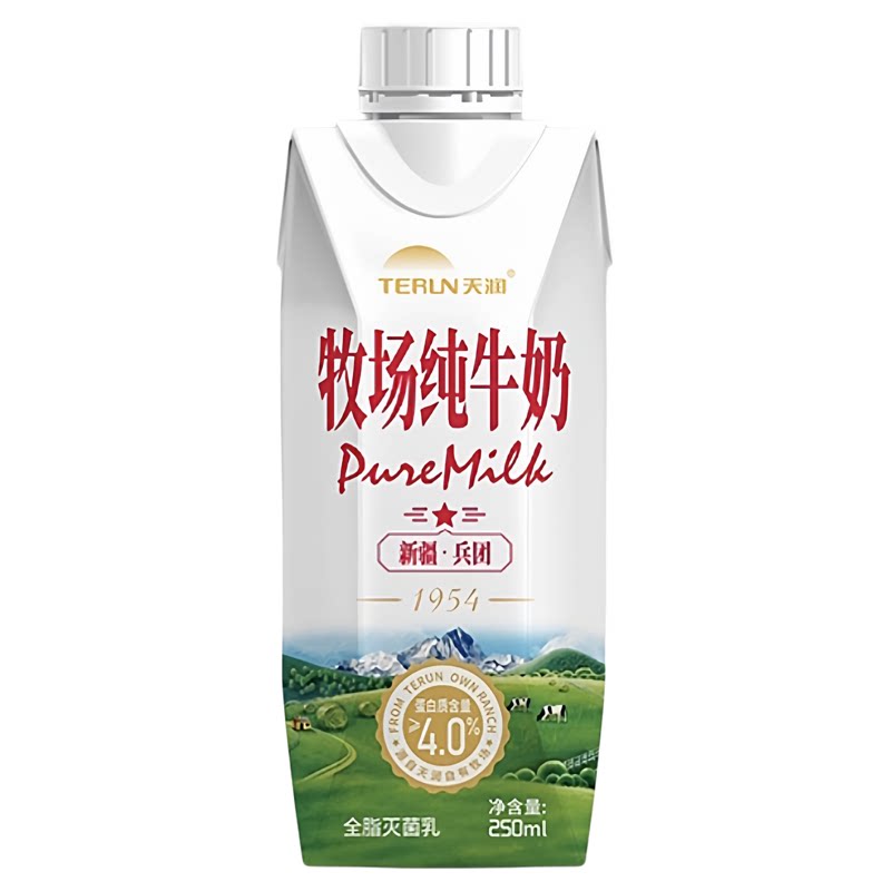 天润新疆兵团浓缩纯牛奶