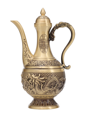 黄铜龙凤酒具摆件酒壶酒杯