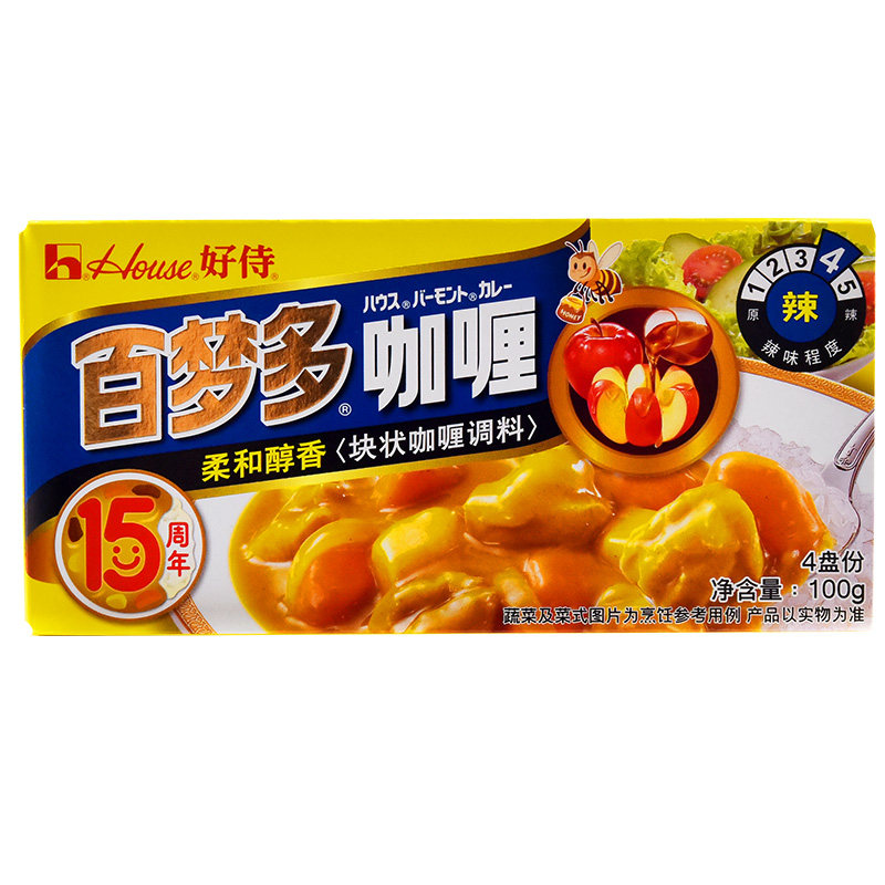 好侍百梦多咖喱块100g咖喱鸡牛肉