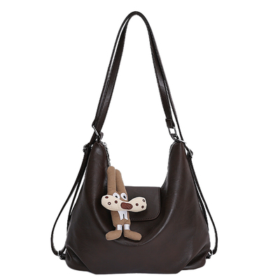 韩国大容量腋下包包女式2025新款复古通勤双肩包高级感三用托特包