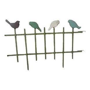 户外铁艺小鸟围栏庭院花园篱笆植物爬藤架创意花插别墅矮栅栏装饰