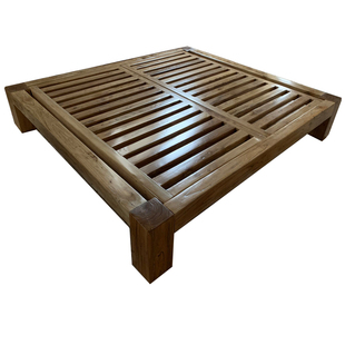 榻榻米纯实木床简约床架矮床老榆木单双人床无床头排骨结实架子床