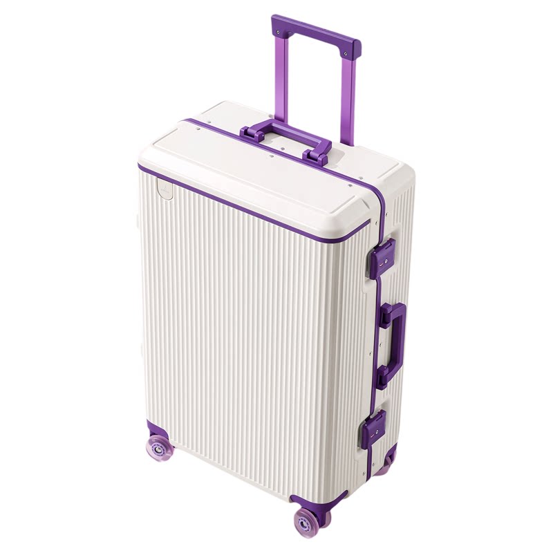 袋鼠高质量行李拉杆箱20寸可上飞机女生高颜值密码旅行箱铝框加厚