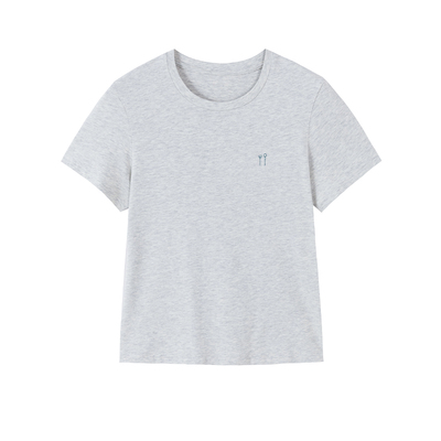 【doudou推荐】AR「softnotes」纯色棉莫代尔圆领短袖T恤夏上衣女