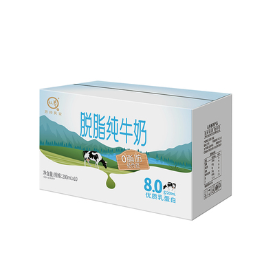 4.0蛋白0脂肪纯牛奶脱脂