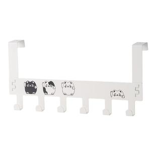 无痕门后挂钩家用免打孔卧室门上置物架子壁挂创意连排挂架挂衣架